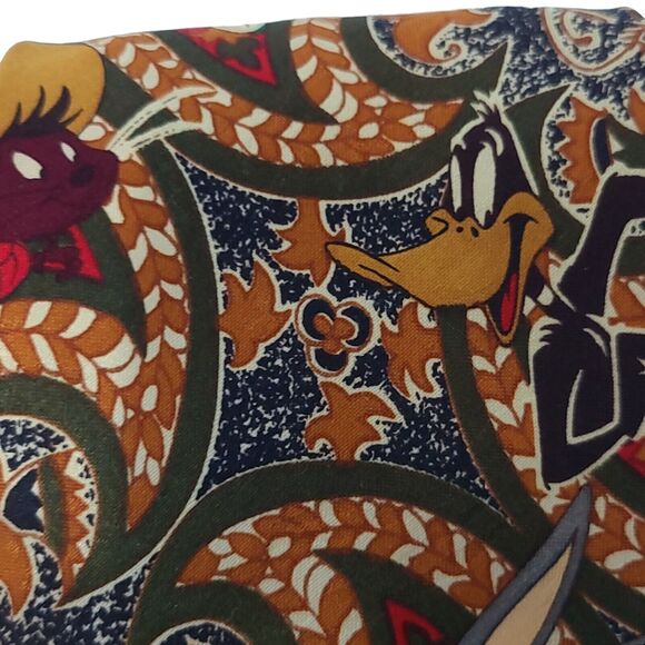 Vintage Set of 2 Looney Tunes Men's Neckties 1993 Bugs Bunny Daffy Duck, Taz - Picture 9 of 14